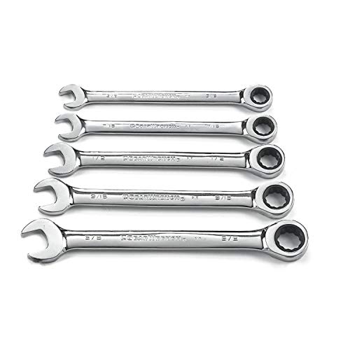Gearwrench Set Di Chiavi Combinate A Cricchetto, 5 Pezzi, Sae - 93005