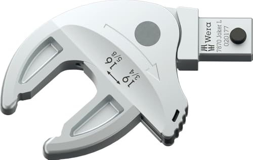 Wera Joker 7870 L Chiave A Forchetta Autoregolabile, Intercambiabile, Per Apertura 16-19 Mm, 9X12 Mm, 9X12 X 16-19 X 5/8-3/4" X 77 Mm