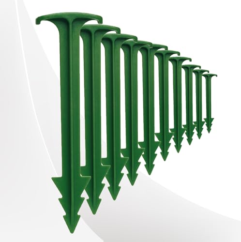 Turfquick Biodegradable Garden Stakes 10 Pezzi – Sod Staples For Securing Weeds, Landscaping, Netting And Coverings – Eco-Friendly Plant Supports For