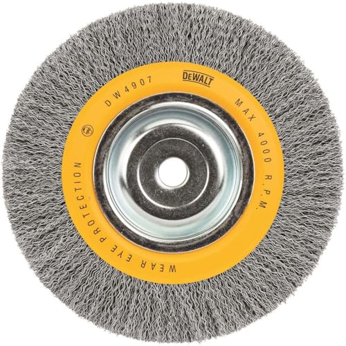 Dewalt Dw4907 8 Crimped Bench Wire Wheel, 5/8 Arbor, Wide Face.014