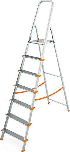 Scala 7 Gradini In Alluminio Altezza Max 152 Cm 150 Kg