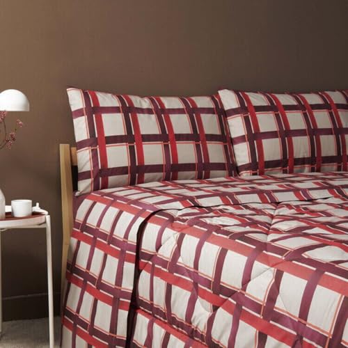 Bassetti Completo Letto Matrimoniale 100% Cotone - Set Lenzuola (1 Lenzuolo Sopra 240X280; 1 Lenzuolo Sotto Con Angoli 175X200; 2 Federe 50X80 Cm) Var