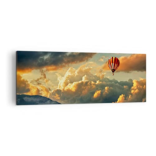 Quadro Su Tela Nuvole Mongolfiera Volo Stampe Da Parete 140X50Cm Quadri Moderni Soggiorno Camera Da Letto Cucina 1 Pezzo Grandi Xxl Decorazione Murale
