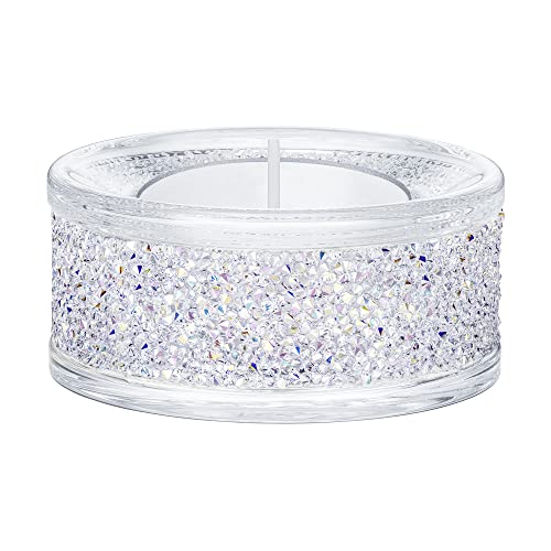 Swarovski Shimmer Portacandele, Con Cristalli Swarovski A Effetto Aurora Borealis, Viola