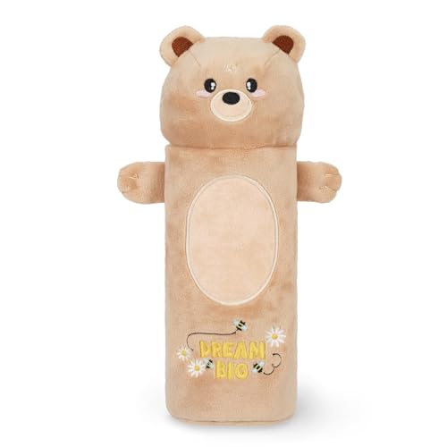 Legami - Astuccio Super Soft, Tema Teddy Bear, Astuccio Soffice, Cartoncino Con Disegno Da Colorare Incluso, 100% Poliestere, Super Soft Pencil Case