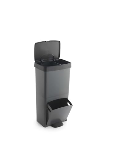 Pattumiera O Raccolta Differenziata 70L, Verticale, 2 Scomparti, Pattumiera, 76 Cm, Facile Gestione