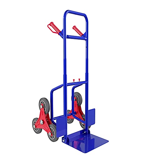 Carrello A Mano Montascale Portapacchi Portata Max 200 Kg Carrellino Pieghevole Impilatore In Acciaio Tubolare Ruote In Gomma Dura Trasporto Pacchi Gr