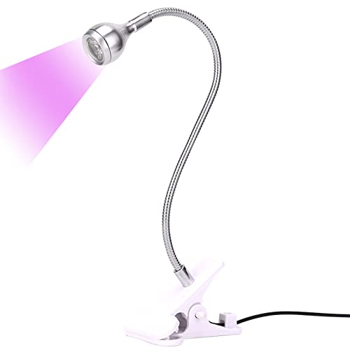 Lampada Led Per Unghie, Lampada Uv Led, Lampada Per Unghie, Lampada Uv Led Viola, Usb Con Clip E Interruttore, Ideale Per Il Lavoro Di Dita O Di Quals