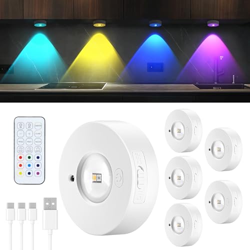 Banaone Illuminazione A Led Senza Fili, Luce Led Vetrina Rgb Ricaricabile Usb Con Touch E Telecomando, Funzione Temporizzazione, Luci Led Colorate Rgb