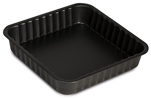 Guardini, Stampo Quadrato 24X24 Cm, Acciaio Con Rivestimento Antiaderente, Nero, Made In Italy, Linea Gardenia