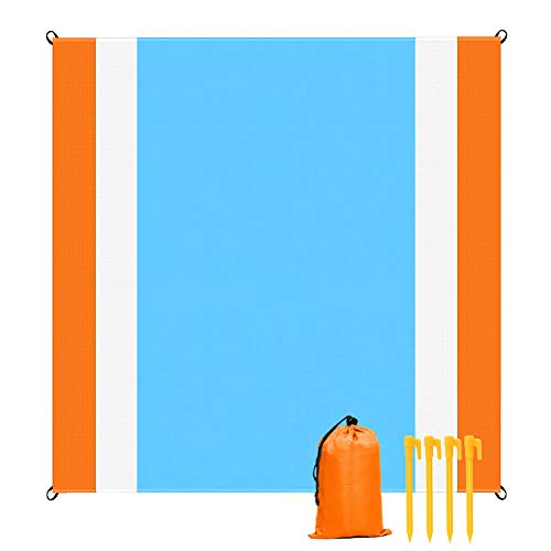 Yzcx Telo Mare Coperta Da Picnic Spiaggia Extra Grande Teli Mare 200X250Cm Impermeabile Durevole Portatile Leggero Tappeto Per Picnic Spiaggia Escursi