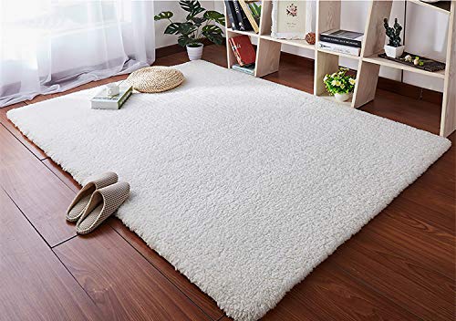 Hetooshi Tappeto Shaggy - Tappeto Salotto A Pelo Lungo Per Asilo Nido Home Room Decor - In Diversi Colori E Misure（Beige 60 X 90 Cm）