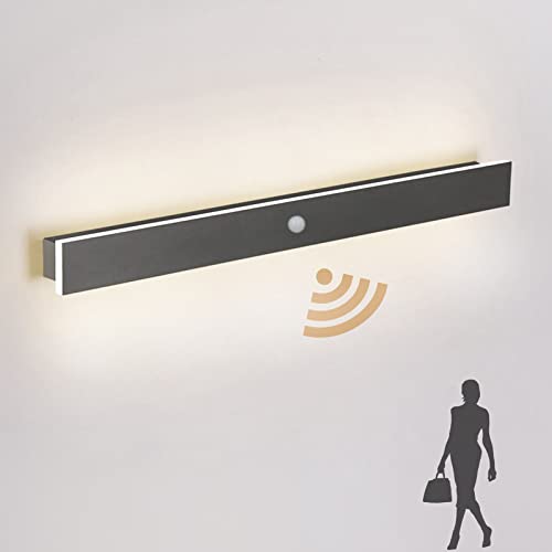 Ankboy 60Cm Led Lampada Da Esterno Con Sensore Movimento Impermeabile Lunga Applique Da Esterno/Interno Led Luce Parete Per Terrazza Corridoio Ingress