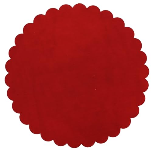Set 50 Pz Tulle Veli Fiore Tondi D 24 Bomboniera Bomboniere Colore Rosso