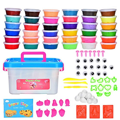 Cozywind Air Dry Clay 36 Colori Kit Di Argilla Polimerica Fai Da Te Per Bambini Argilla Ultraleggera Non Tossica Regalo Creativo Giocattolo Educativo,