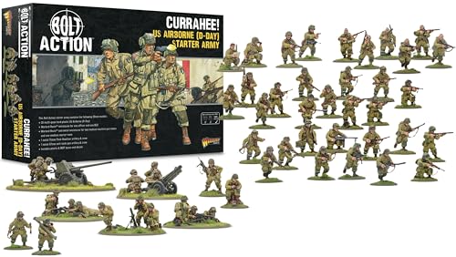 Warlord Games Us Airborne (D-Day) Currahee! Starter Army 28 Mm Scale Miniature In Plastica Per Bolt Action Altamente Dettagliate World War 2 Miniature
