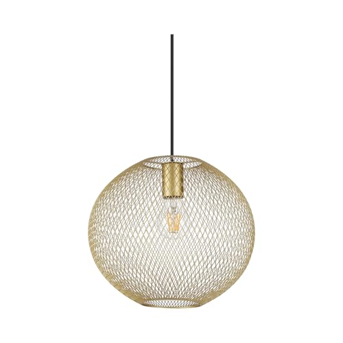 Ideal Lux Net Plafoniera A Sospensione Con Struttura In Filo Metallico Da 29 Cm Color Oro