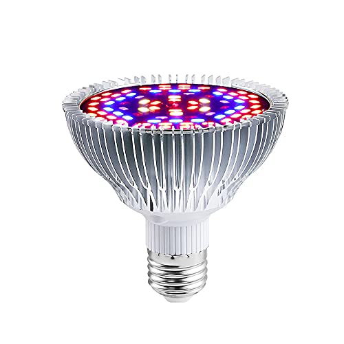 Alqffhl Lampada Per Piante 50W,Lampada A Led A Spettro Completo, E27 Led Grow Light Per Piante Da Interni Verdure E Fiori Per Piante Idroponiche Serre