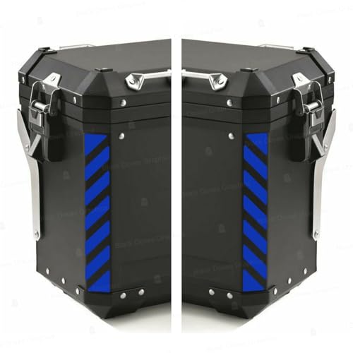 N.2 Rifrangenti Adesivi Compatibile Con/Sostitutivo Per Bmw Motorrad Motorcycle Aluminium Panniers Per Valigie Laterali Motorrad (Blue)