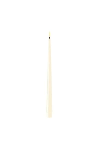 Deluxe Homeart Cream - Candela Led Con Vernice, 2 Pezzi (28 Cm)