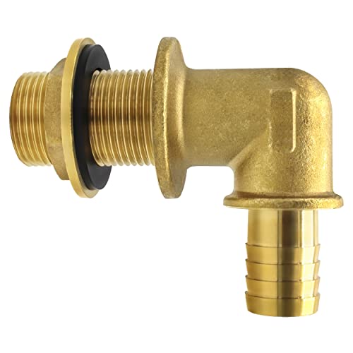 Variosan Passacavo Per Serbatoio Dell'Acqua Piovana 11688, 3 Pezzi, 1", Ottone, 90°