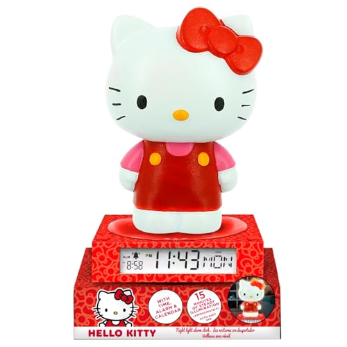 Kids Licensing - Lampada 3D Con Sveglia E Data Hello Kitty & Friends
