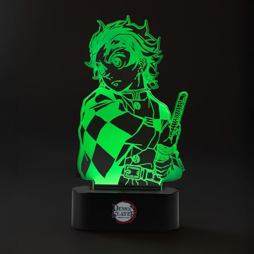 Grupo Erik: Lampada Led Demon Slayer | Lampada Da Scrivania 12X22 Cm Con Batterie O Usb, Lampada Led 3D, Lampada Led Gaming, Demon Slayer Gadget O Acc