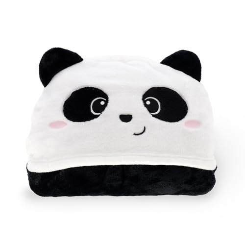 Legami - Coperta Con Cappuccio Cosy Hugs! Tema Panda, Con Tasche Scaldamani E Cappuccio, Coperta In Poliestere, Chiusura A Bottone, 150 X 125 Cm