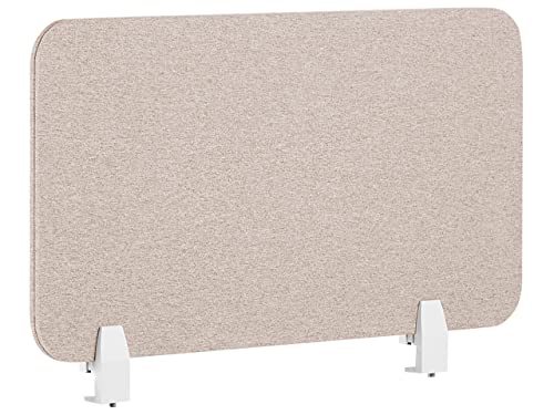 Pannello Divisorio Fonoassorbente Per Scrivania In Pet Beige 80 X 40 Cm