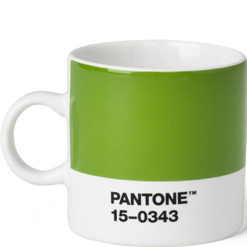 Copenhagen Design Pantone Espresso, Small Coffee Cup, Fine China (Ceramic), 120 Ml, Green, Greenery 15-0343, Color Of The Year 2017, 6.2 Cm