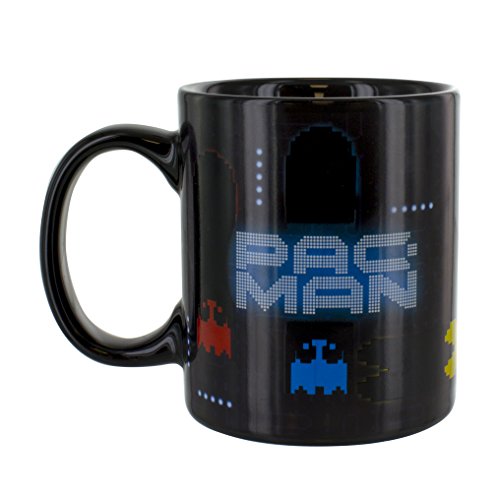 Pac-Man Neon Heat Change Mug, Ceramica, Multicolore, 8 X 12 X 10 Cm