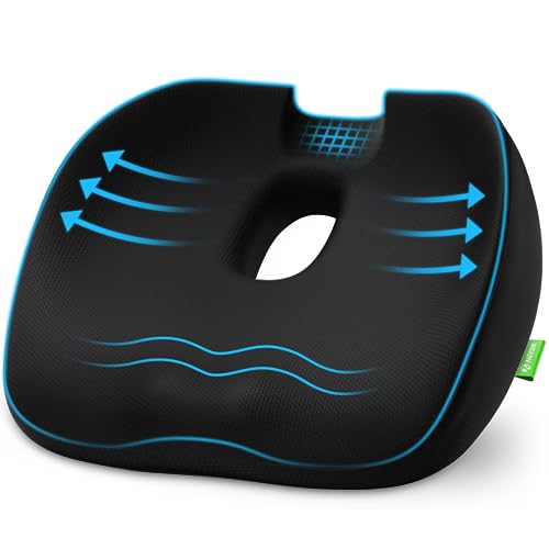 Auvon Cuscino Sedia Ufficio, Ciambella Per Sedersi, Antidecubito Ergonómico Y Diseño En U, Cuscino Coccige Ortopedico Seduta Per Coccige Sciatica Lomb