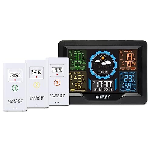 La Crosse Technology - Ws6304 Stazione Meteo Colorata 3 Sensori - Nero