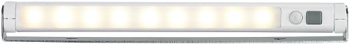 Lunartec Led Kabellos Leiste: Schwenkbare Led-Lichtleiste, Pir-Bewegungsmelder, 9 Smd-Leds, Warmweiß (Treppenbeleuchtung Ohne Strom)