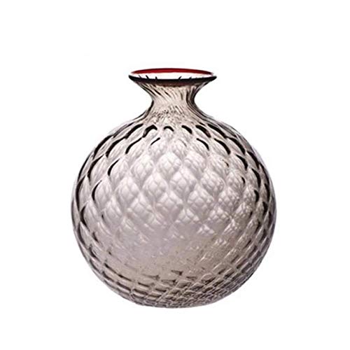 Venini Monofiori Balloton Vaso Medio Talpa Filo Rosso 10016Tprv