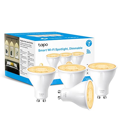 Tapo Lampadine Led Gu10 Dimmerabili, 1-100% Dimmerabili, Wi-Fi, Con Telecomando, A Risparmio Energetico, Funzionano Con Alexa E Google, Nessun Hub Ric