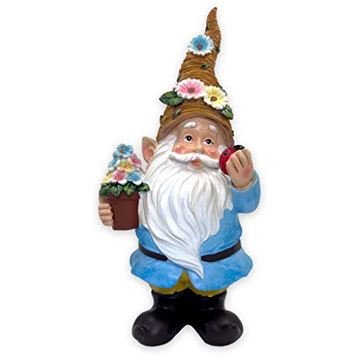 Mijoma Gnome Gnome Dwarf - Nano Da Giardino, Decorazione Da Giardino, Motivo Gnomo, Per Giardino, Decorazione Per La Casa, Per Il Balcone (Giacca Blu,