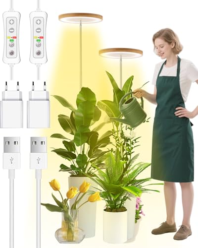 Plant Grow Light, Led Grow Light Full Spectrum Per Piante Da Interno, Altezza Regolabile, Timer Automatico, Bassa Tensione Di Sicurezza Da 5 V, Idea P