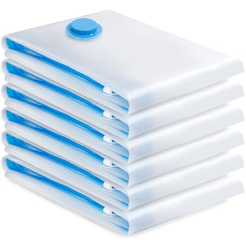 Boxlegend Sacchetti Sottovuoto Vestiti 6 * 80X60Cm, Sacco Sottovuoto Buste Sottovuoto Salvaspazio Per Abbigliamento Piumini Biancheria Da Letto Peluch