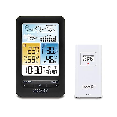 La Crosse Technology Stazione Meteorologica Colorata Con Fasi Lunari Ws6212, Colore: Nero