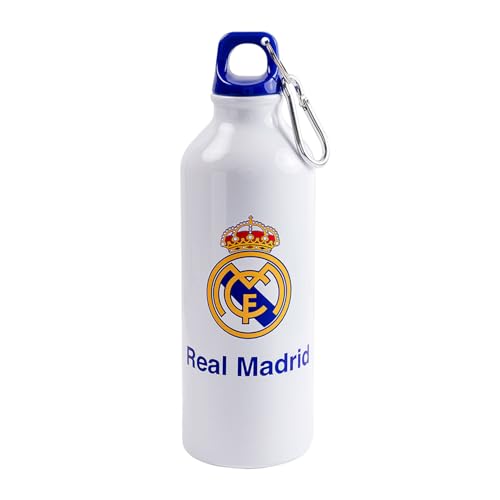 Real Madrid Bottiglia In Alluminio 500 Ml Fc - Confezionato In Caso Da 12