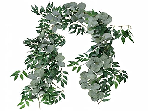 Anlising Ghirlanda Di Eucalipto, Pianta Artificiale, Pianta Artificiale, 6 Strati Di Eucalipto, Pianta Artificiale, Eucalipto, Da Appendere, Per Matri