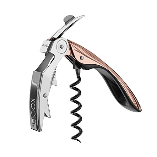 Koala Spain Cavatappi High Tech A Due Tempi, Scheda Automatica Brevettata, Cromata Oro Rosa, Lucidata A Mano