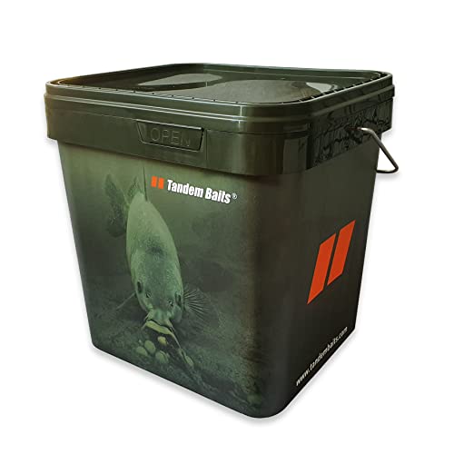 Tandem Baits Secchio Da Pesca Con Coperchio Carpfishing Attrezzatura Da Pesca Accessori 17 L