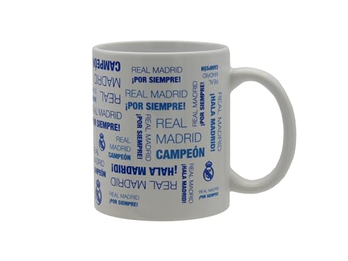 Cyp Brands - Real Madrid, Tazza In Ceramica, Stoviglie, Colazione, Tazze Originali, Colore Bianco, Prodotto Ufficiale