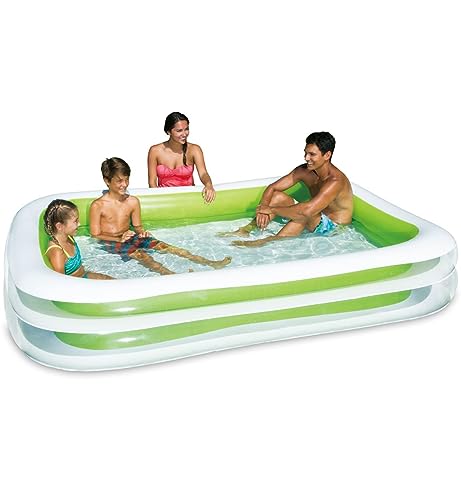 Summer Waves Piscina, Piscina Gonfiabile, Piscina Per Famiglie, Piscina Da Giardino, Piscina Rettangolare, 2,62 M X 1,75 M X 46 Cm