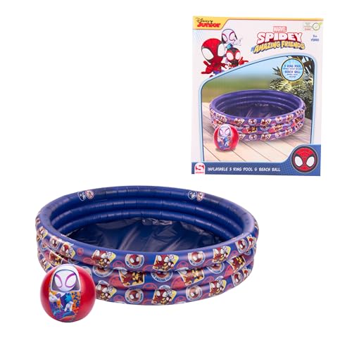 Marvel Spidey Piscina, Piscina Gonfiabile, Spider-Man Piscina Per Bambini, Piscina Da Giardino, Piscina Tonda Multicolor, 100 Cm