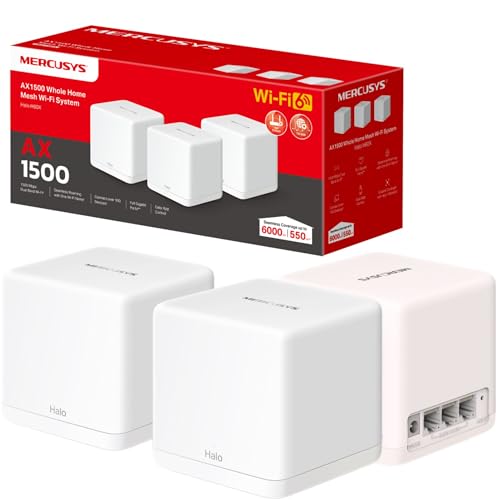 Mercusys Halo H60X Bi-Bande (2,4 Ghz / 5 Ghz) Wi-Fi 6 (802.11Ax) Blanc 2 Interne