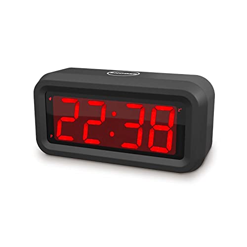 Sveglia Da Comodino Digitale, Sveglia Digitale A Batteria, Display Digitale A Led Rosso Da 1,2", 4 Batterie Aa Possono Durare Più Di 1 Anno, Essere Ap