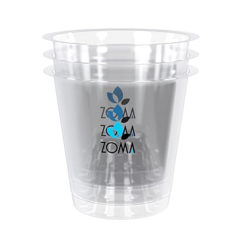 Zoma - Set 3 Vasi Trasparenti Per Orchidee A Fondo Rialzato, Vasi Per Orchidee In Plastica Con Fori Di Areazione Ideali Per La Cura Delle Orchidee, Va